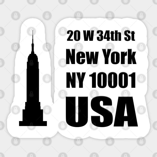 Empire State Building Silhouette Address Sticker by Wayne Brant Images